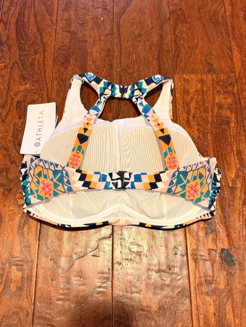 NWT Athleta Desert Geo High Neck Underwire Bikini Top Aztec